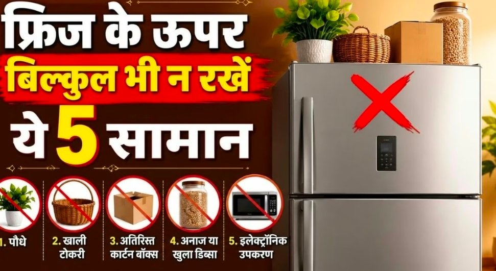 वास्तु शास्त्र: फ्रिज के ऊपर बिल्कुल भी न रखें ये 5 सामान, घर में बढ़ सकती है नकारात्मक ऊर्जा 1 Screenshot 20260720 132820